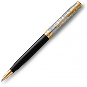 Ручка шариковая PARKER SONNET PREMIUM K537 Metal Black GT M