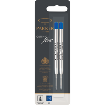 Стержень шариковый PARKER QUINKFLOW Z08 M 1мм синие чернила блистер (2шт)
